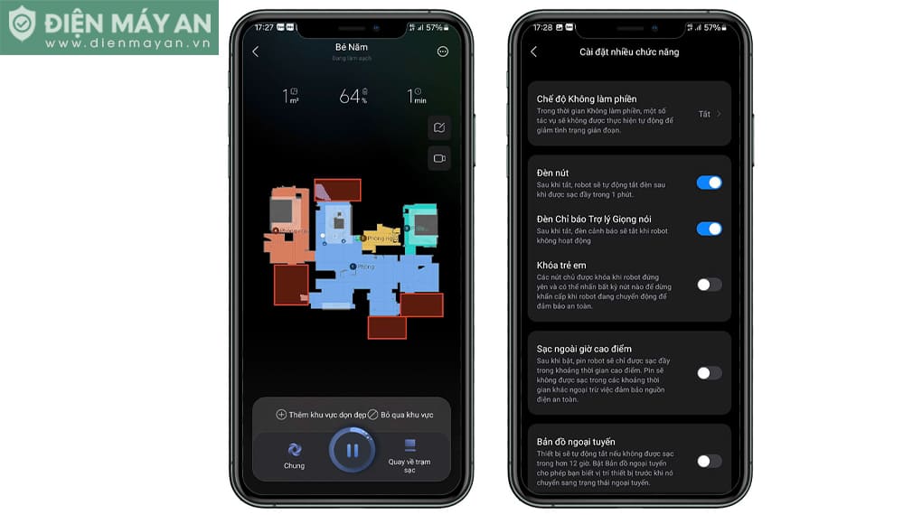 Robot hút bụi lau nhà Roborock Saros 10 - Đen/Trắng